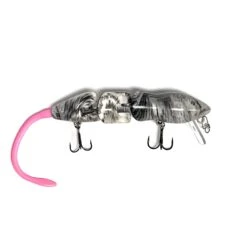 PB Rat 3 Piece Wakebait -Tackle Express 3 Piece Grey White Black Swirl w Pink Tail 8c28d24c 1e92 4123 a2b4 e3d3b82f0954