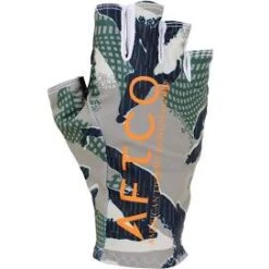AFTCO Solago Sun Gloves -Tackle Express AFTCOSolagoSunGlovesGreenCamo