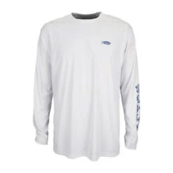 Aftco Jigfish UV Protection LS Fishing Shirt - White