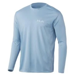 Huk Icon X Long Sleeve Shirt Blue Fog
