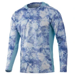 Huk Icon X Hooded LS Shirt Mossy Oak Evenflow