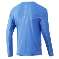 Huk ICON X Long Sleeve Tech Tees -Tackle Express HUK Huk Icon X LS H1200138 420 Carolina Blue Back