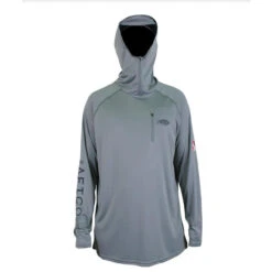 Aftco Jason Christine Hooded L/S Performance Shirt - Steel Heather