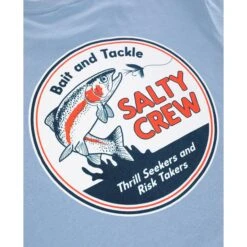 Salty Crew Fly Guy Premium Light Blue Tee -Tackle Express Logo