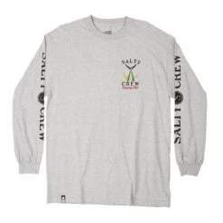 Salty Crew Tailed Long Sleeve Shirts -Tackle Express SaltyCrewTailedNavyL SAthleticHeather