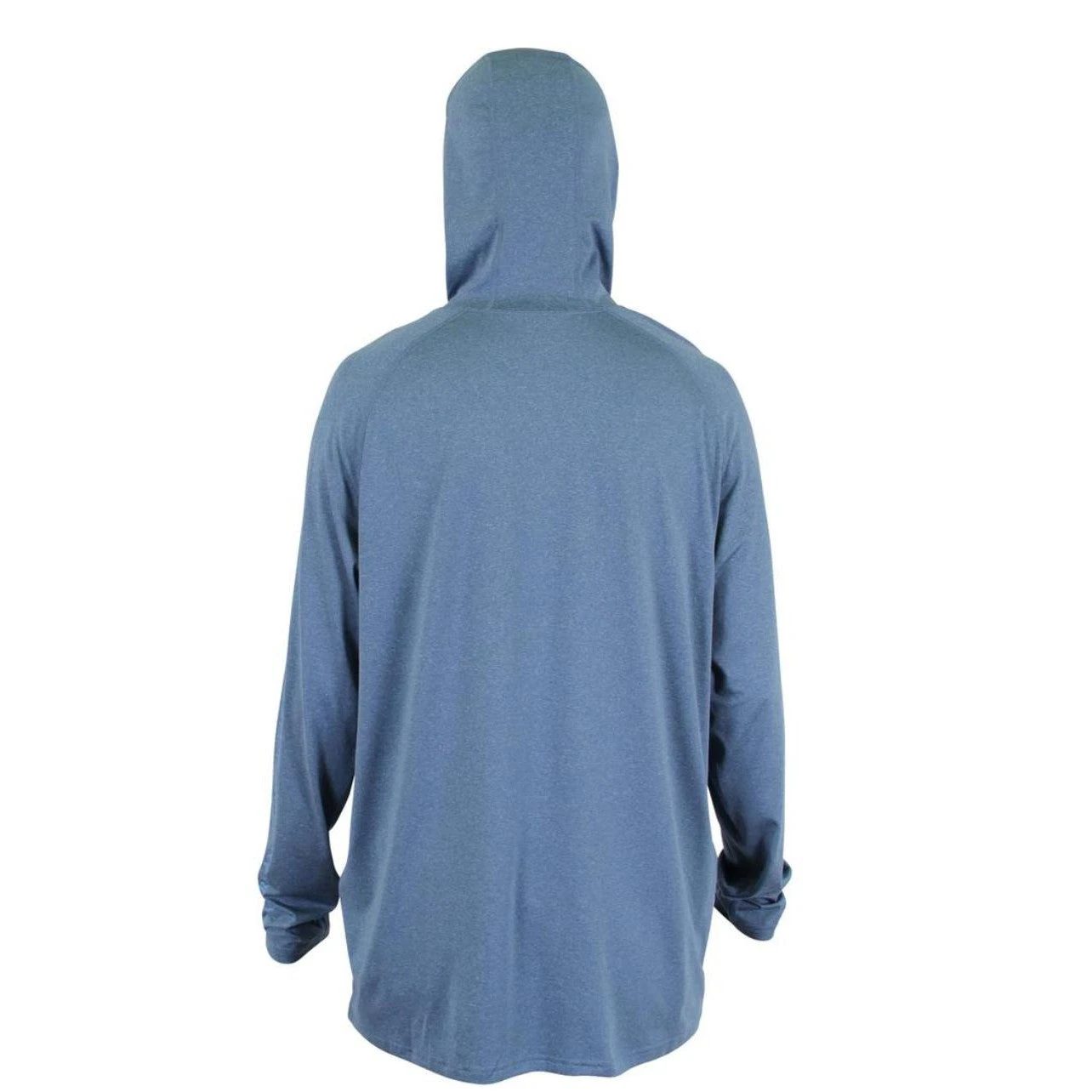 Aftco Samurai Sun Protection Hoodie Shirt - Space Blue Heather 4 Aftco Samurai Sun Protection Hoodie Shirt - Space Blue Heather - Image 2