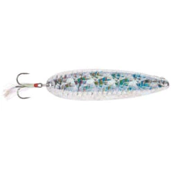 Nichols Ben Parker Mini Magnum Flutter Spoon 6.5" -Tackle Express Shattered Glass Silver