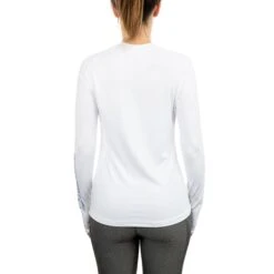 AFTCO Women's Samurai LS Sun Protection Shirt White -Tackle Express W61109 WHT 5