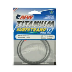 AFW Titanium Bare SurfStrand 1x7 Wire Leader