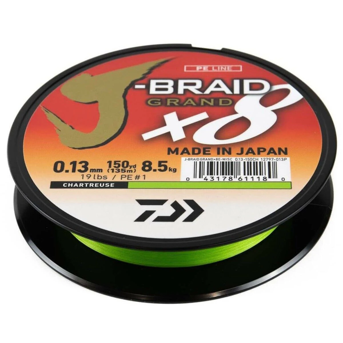 Daiwa Dawia J-Braid X8 Grand Braided Line 150 Yds 3 Daiwa Dawia J-Braid X8 Grand Braided Line 150 Yds