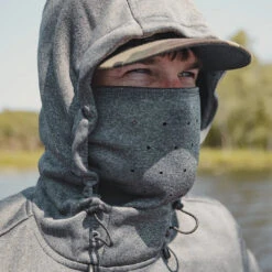 Aftco Reaper Technical Fleece Hoodie -Tackle Express reaper technical vented face mask detail