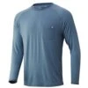 Huk Waypoint Long Sleeve Shirt - Silver Blue -Tackle Express thk622 blu 81299.1611095929