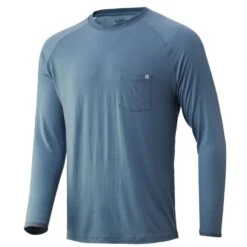 Huk Waypoint Long Sleeve Shirt - Silver Blue